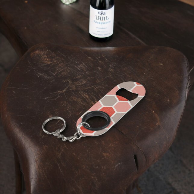 Porte-clé Décapsuleur Formes Hexagones géométriques (Bottle Openers)