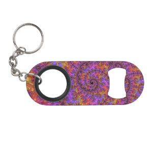 Porte-clé Décapsuleur Fractale en spirale coloré funky tripant vibrant
