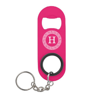 Porte-clé Décapsuleur Framboise Wht Grille Grecque Cadre De Rand Premier