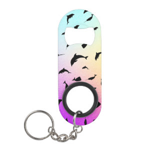Porte-clé Décapsuleur Galaxie colorée du requin-requin noir