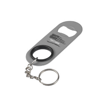 Porte-clé Décapsuleur Grunge Drapeau Correction Gris Bouteille Ouverture