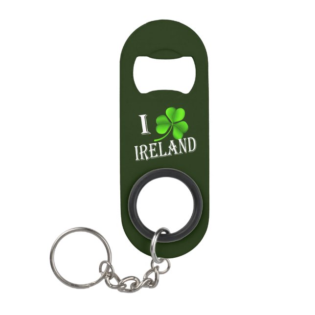 Porte-clé Décapsuleur I Shamrock Irlande en poids bocal (Devant)
