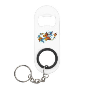 Porte-clé Décapsuleur Infinité de papillons monarques
