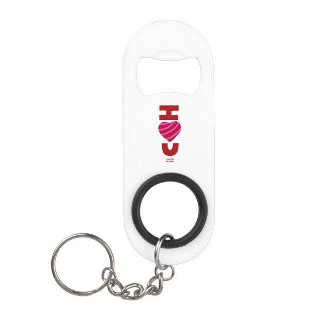 Porte-clé Décapsuleur Je t'aime Bouteille Porte - clé (Devant)
