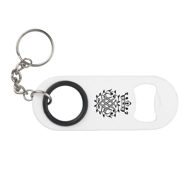 Porte-clé Décapsuleur Johann Sebastian Bach Crest Monogramme Insignia (Devant (Horizontal))
