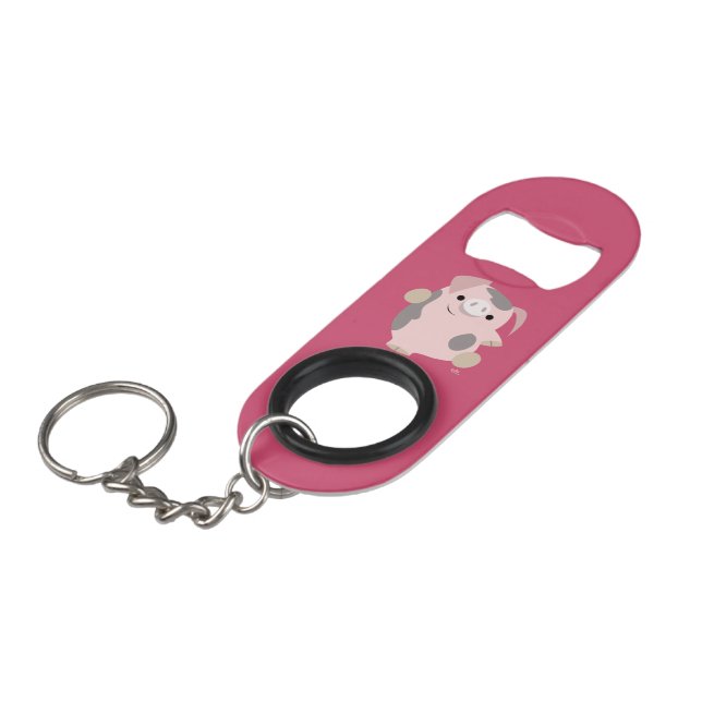 Porte-clé Décapsuleur Jote Cartoon Dancing Pig Porte - clé Bottle Ouvrir (Devant Angle)