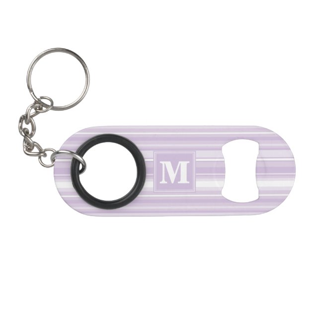 Porte-clé Décapsuleur Landes violettes de chardon monogramme (Devant (Horizontal))