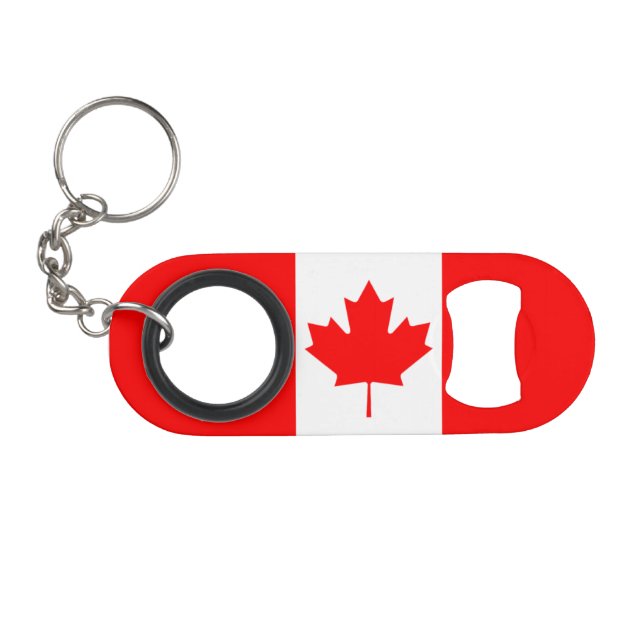 Porte-clé Décapsuleur Le drapeau canadien, Canada (Devant (Horizontal))