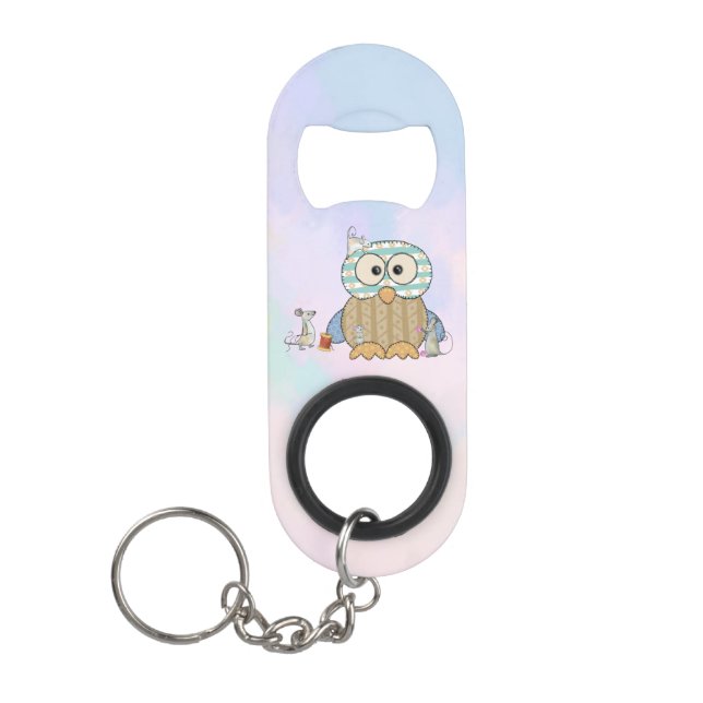 Porte-clé Décapsuleur Les souris coulent des hiboux (Devant)