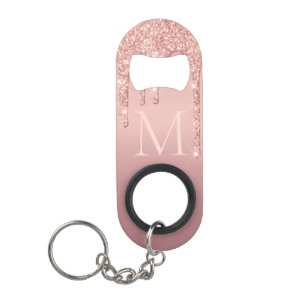 Porte-clé Décapsuleur LETTRE rose or personnalisé Porte - clé Bottle Ope