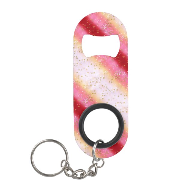 Porte-clé Décapsuleur Lever du soleil de Sakura rose tombant (Devant)