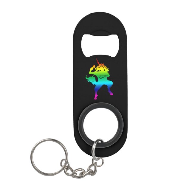 Porte-clé Décapsuleur Licorne fraîche de danse (Devant)