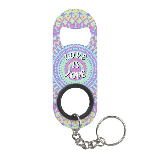 Porte-clé Décapsuleur Love Is Love Pride Porte-clés Ouvre-bouteille (Dos)