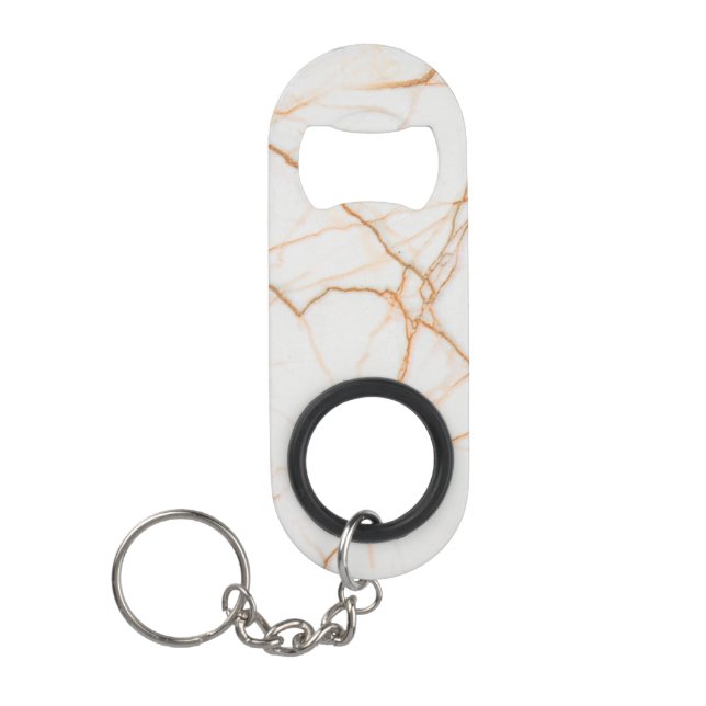 Porte-clé Décapsuleur Marbre or élégant (Devant)