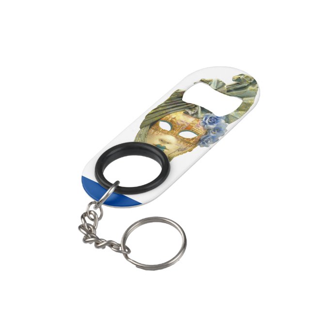 Porte-clé Décapsuleur "Masques guatémaltèques" Ouverture de bouteille en (angle arrière)