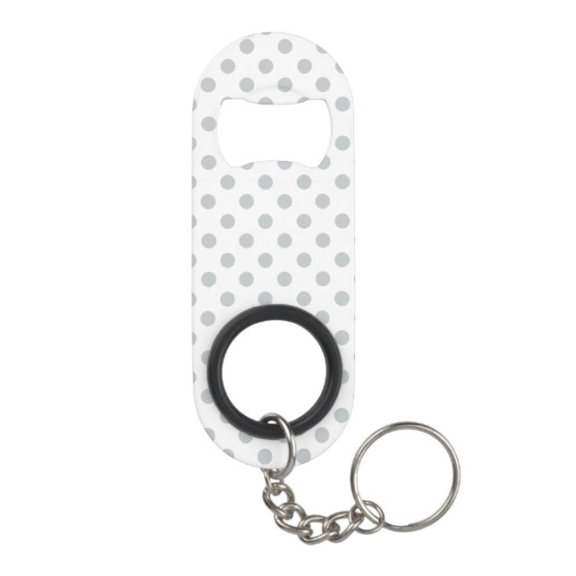 Porte-clé Décapsuleur Modifier Pois gris N'importe quelle couleur Clique (Dos)