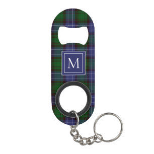 Porte-clé Décapsuleur Monogram Navy \ écossais vert