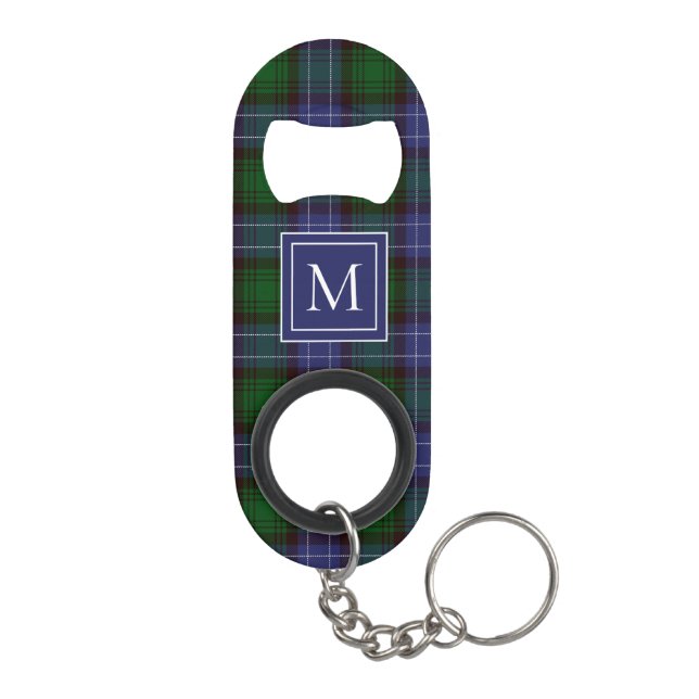 Porte-clé Décapsuleur Monogram Navy \ écossais vert (Dos)