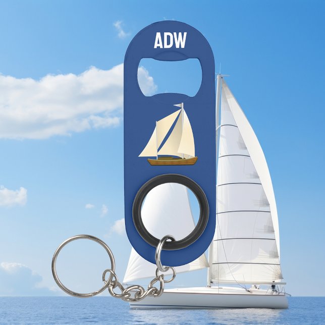 Porte-clé Décapsuleur Monogramme de voilier (Créateur téléchargé)