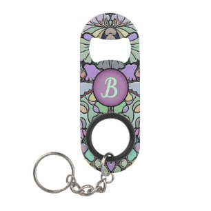 Porte-clé Décapsuleur Monogramme Motif Art Déco Orné