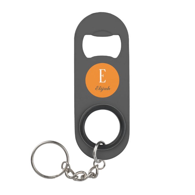 Porte-clé Décapsuleur monogramme Twilight nom customisé et initiale (Devant)