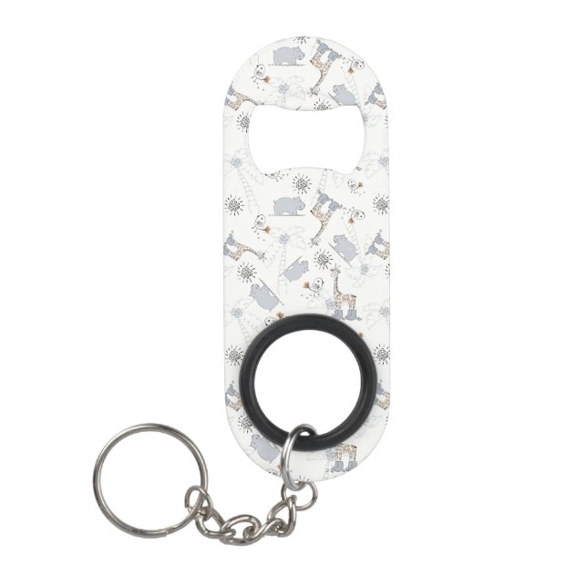 Porte-clé Décapsuleur motif 2 de griffonnage (Devant)