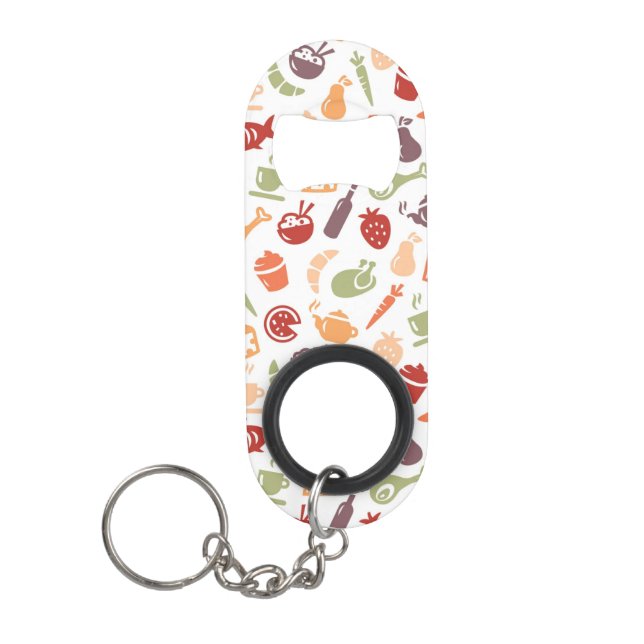 Porte-clé Décapsuleur Motif 2 de nourriture (Devant)
