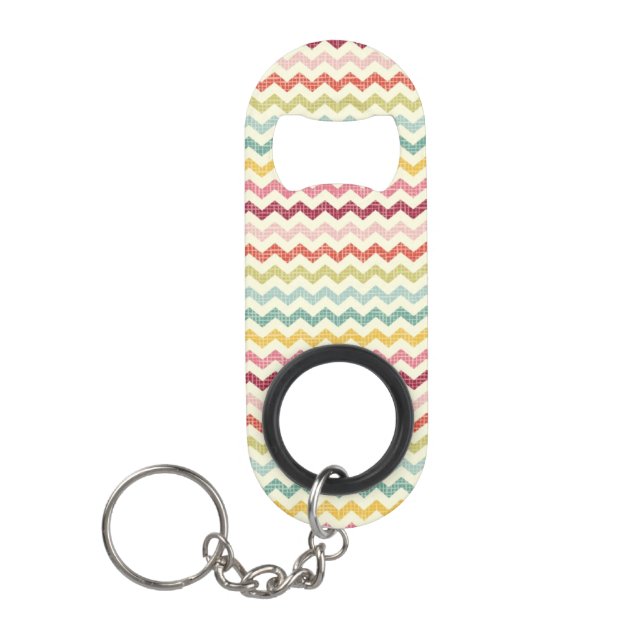 Porte-clé Décapsuleur Motif 4 de Chevron (Devant)