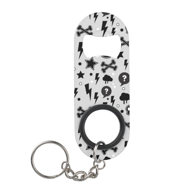 Porte-clé Décapsuleur Motif à la mode (Devant)