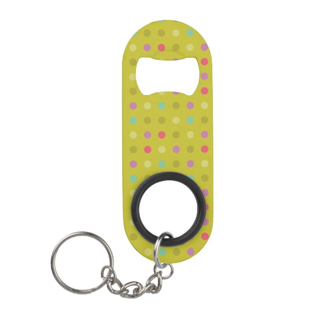 Porte-clé Décapsuleur Motif à pois d'arrière - plan (Devant)