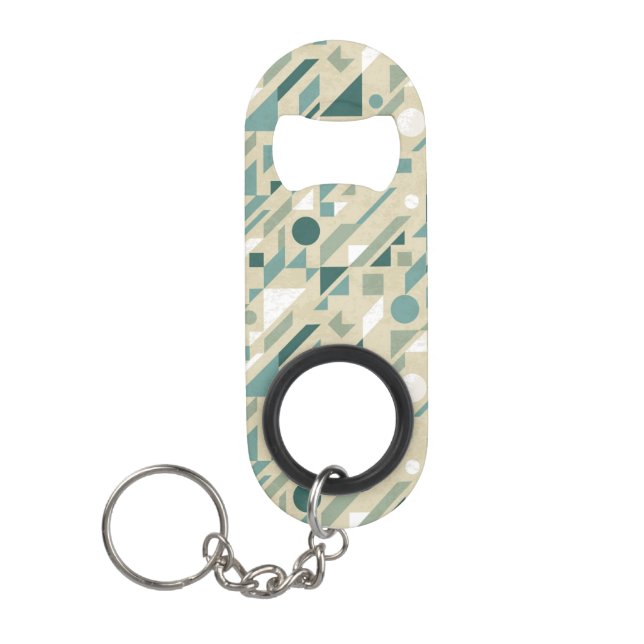 Porte-clé Décapsuleur Motif abstrait (Devant)
