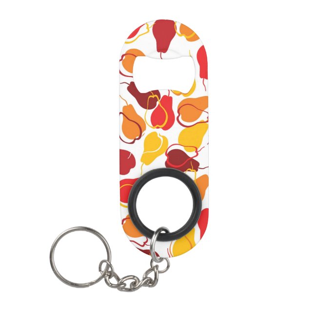 Porte-clé Décapsuleur Motif avec des poires (Devant)