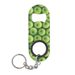 Porte-clé Décapsuleur Motif avec les pommes vertes