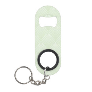 Porte-clé Décapsuleur Motif classique de feuillage dans le blanc et le