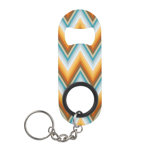 Porte-clé Décapsuleur Motif d'arrière - plan de Chevron (Devant)