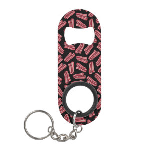 Porte-clé Décapsuleur Motif de bandes de lard