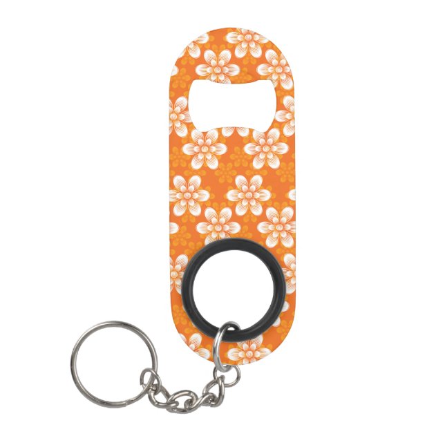 Porte-clé Décapsuleur Motif de fleurs (Devant)