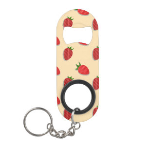 Porte-clé Décapsuleur Motif de fraises pour les fruits à l'été bonnes vi