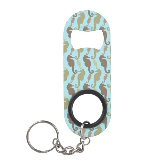 Porte-clé Décapsuleur Motif de mer Aqua Blue (Devant)