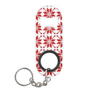 Porte-clé Décapsuleur Motif de Noël du Flocon de neige de Noël