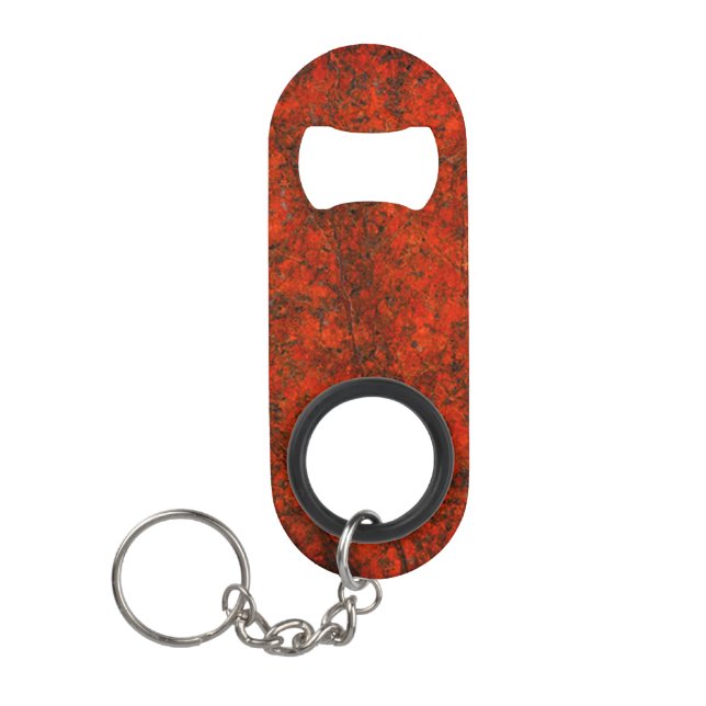 Porte-clé Décapsuleur Motif de pierre rouge (Devant)