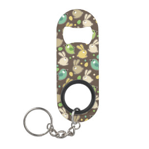 Porte-clé Décapsuleur motif de ressort avec des oeufs de pâques, oiseau