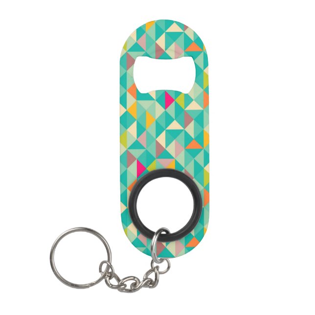 Porte-clé Décapsuleur Motif de triangles (Devant)