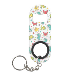 Porte-clé Décapsuleur motif des créatures de mer