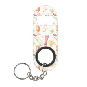 Porte-clé Décapsuleur Motif esquissé de cocktail