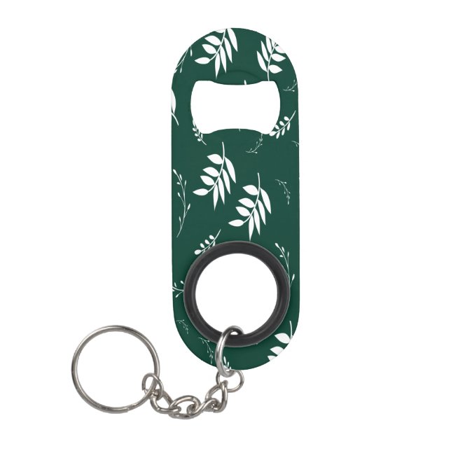 Porte-clé Décapsuleur motif feuille (Devant)