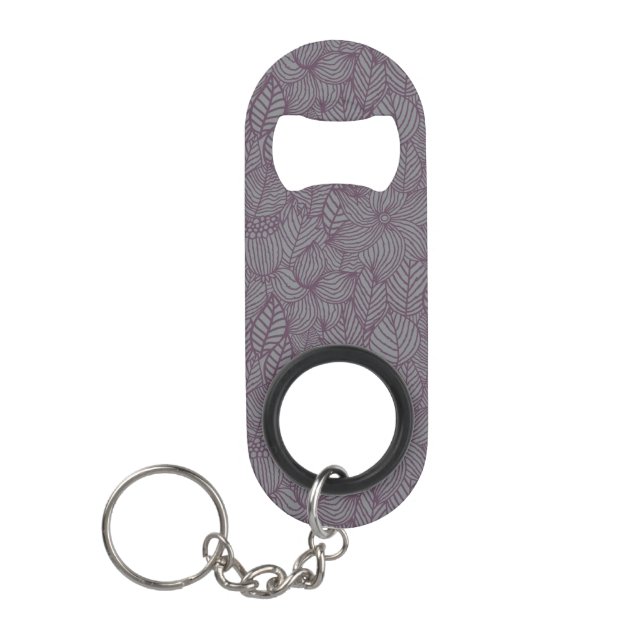 Porte-clé Décapsuleur Motif floral (Devant)