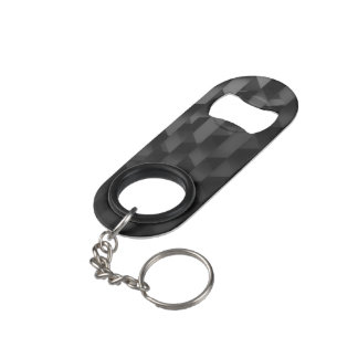 Porte-clé Décapsuleur motif géométrique noir