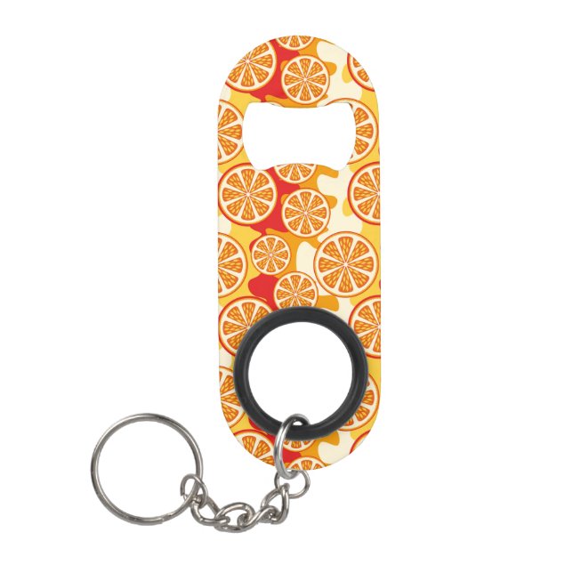 Porte-clé Décapsuleur Motif orange (Devant)