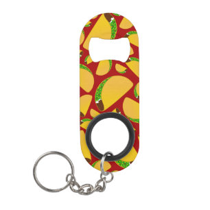 Porte-clé Décapsuleur Motif rouge de taco